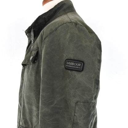 Barbour International Duke Jacke gewachst Größe L - Grün