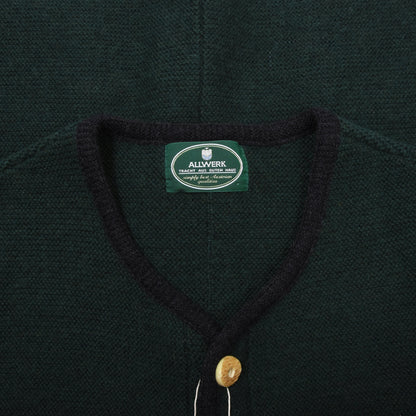 Allwerk 100% Wool Sweater Size 54 Chest ca. 58cm Made in Austria  - Green