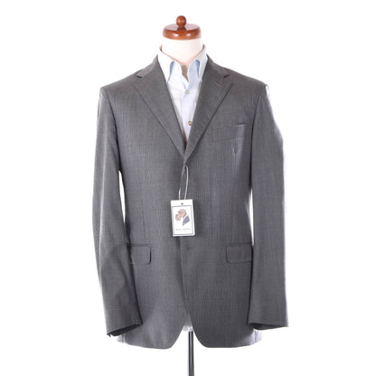 Boggi Milano x Isaia Wool Suit Size 50 Chest ca. 52.5cm - Grey Stripes
