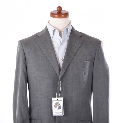 Boggi Milano x Isaia Wool Suit Size 50 Chest ca. 52.5cm - Grey Stripes