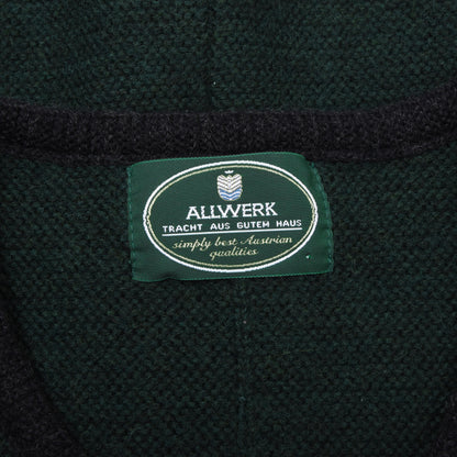Allwerk 100% Wool Sweater Size 54 Chest ca. 58cm Made in Austria  - Green
