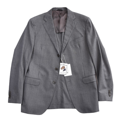 Boggi Milano x Isaia Wool Suit Size 50 Chest ca. 52.5cm - Grey Stripes