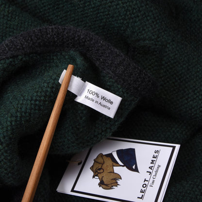 Allwerk 100% Wool Sweater Size 54 Chest ca. 58cm Made in Austria  - Green