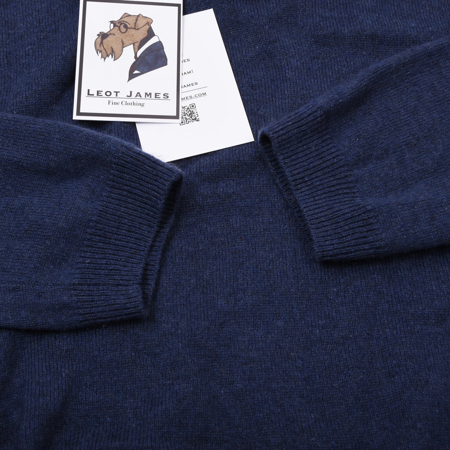 Royal Class Seiden-Kaschmir V-Ausschnitt Pullover Größe L 52/54 ca. 54cm - Blau
