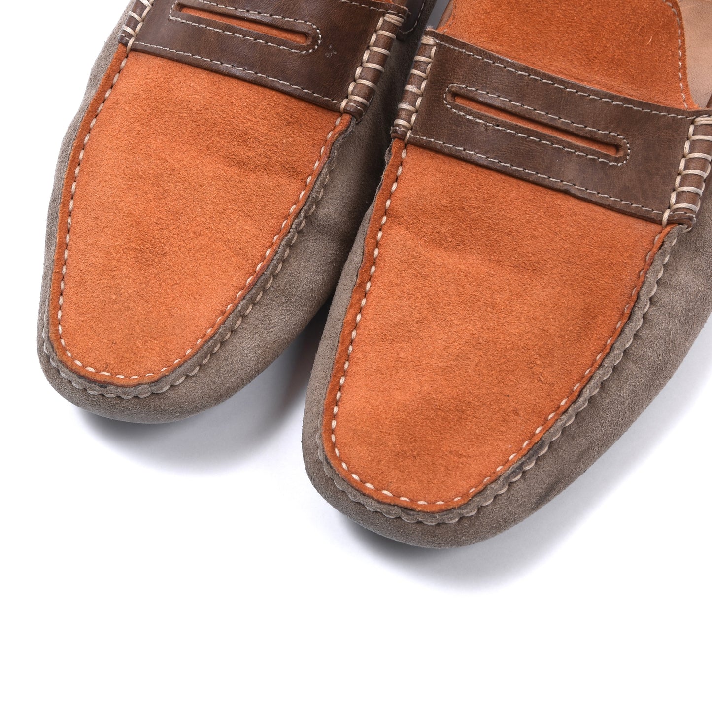 Sutor Mantellassi Driving Loafers Size 41 - Orange/Tan/Brown
