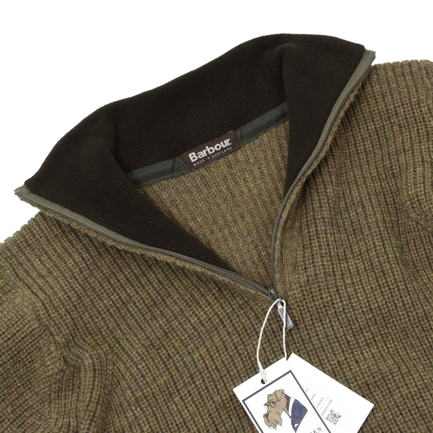 Barbour Wool Sweater D1320 Tyne Size S ca. 48cm - DEFECT