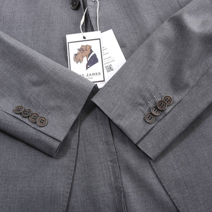 Boggi Milano x Isaia Wool Suit Size 50 Chest ca. 52.5cm - Grey Stripes