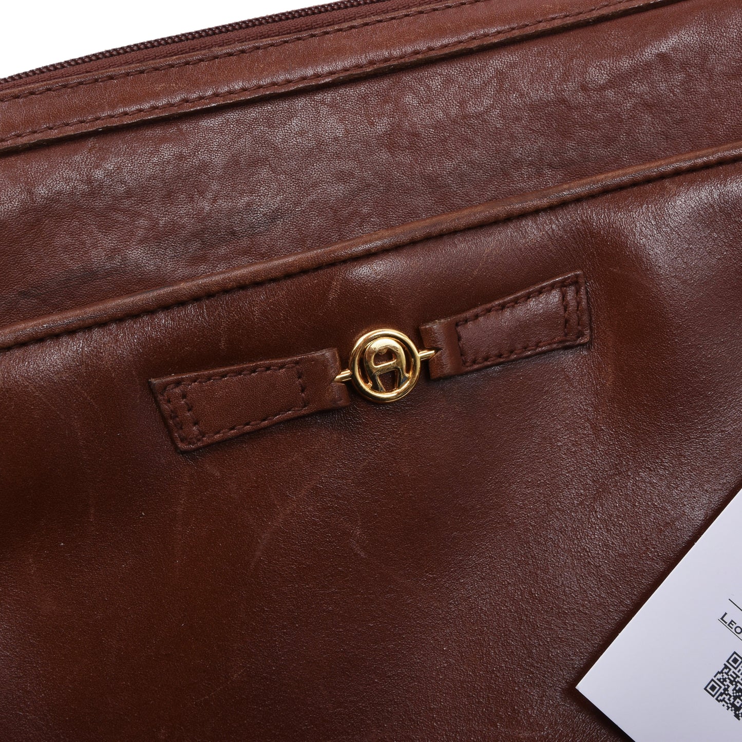 Vintage Etienne Aigner Leather Crossbody Bag ca. 28.5cm - Brown