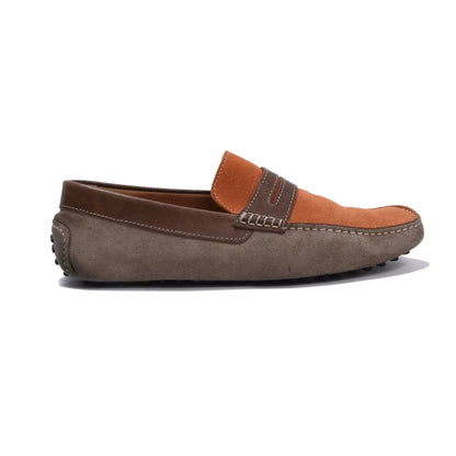 Sutor Mantellassi Driving Loafers Size 41 - Orange/Tan/Brown