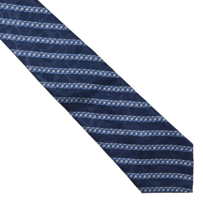 Lanvin Paris Seide ca. 146cm/9,5cm - Blaue Streifen