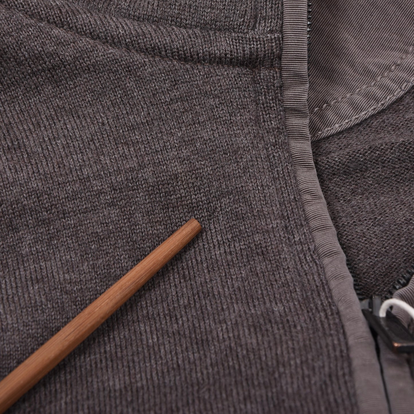 Paul & Shark 100% Wool Cardigan Sweater Feat. Leather Details Size L Chest ca. 55cm - Brown