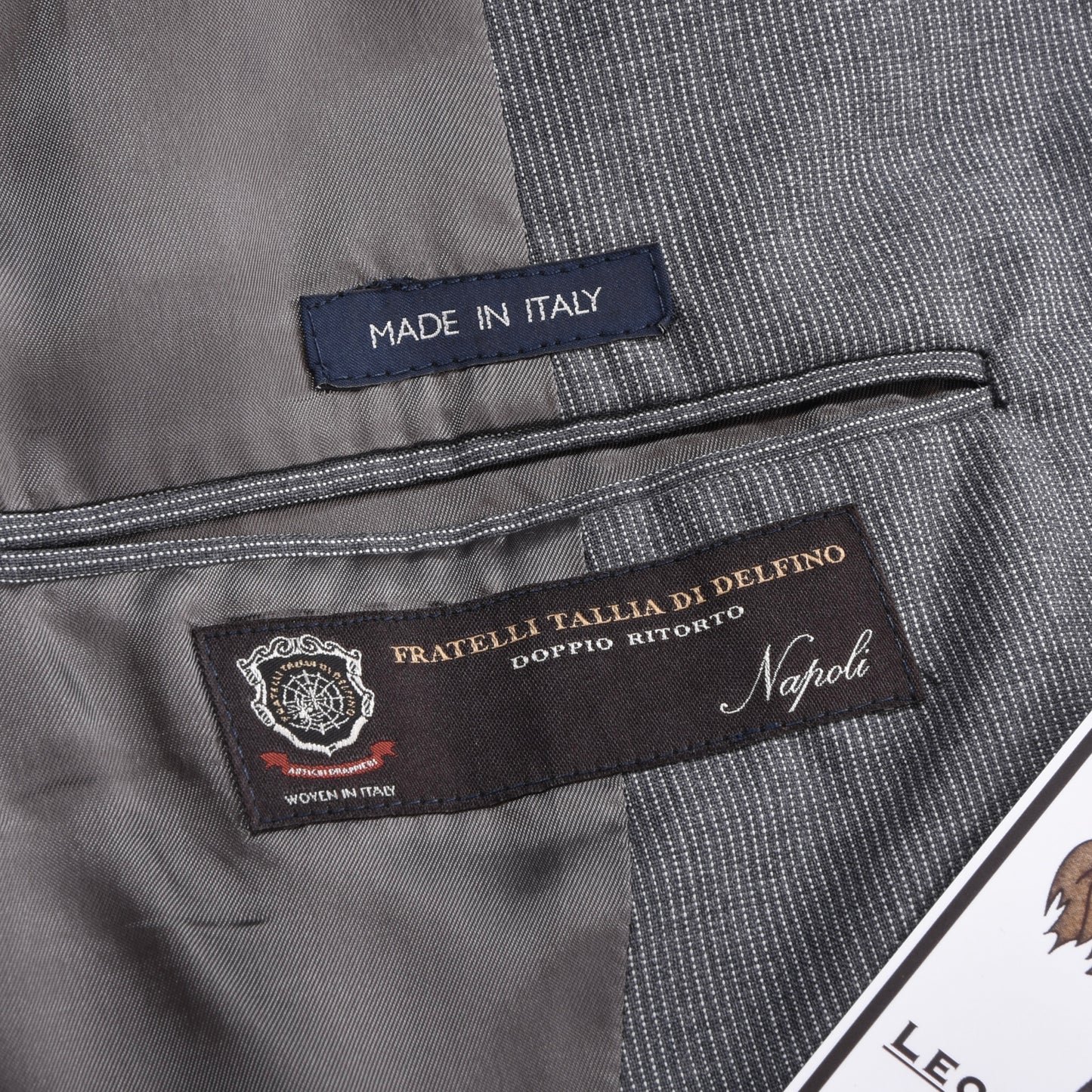 Boggi Milano x Isaia Wool Suit Size 50 Chest ca. 52.5cm - Grey Stripes