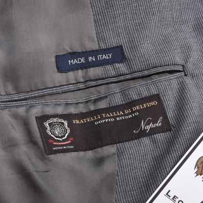 Boggi Milano x Isaia Wool Suit Size 50 Chest ca. 52.5cm - Grey Stripes