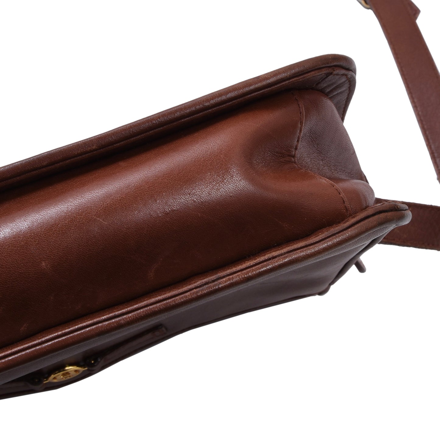 Vintage Etienne Aigner Leather Crossbody Bag ca. 28.5cm - Brown