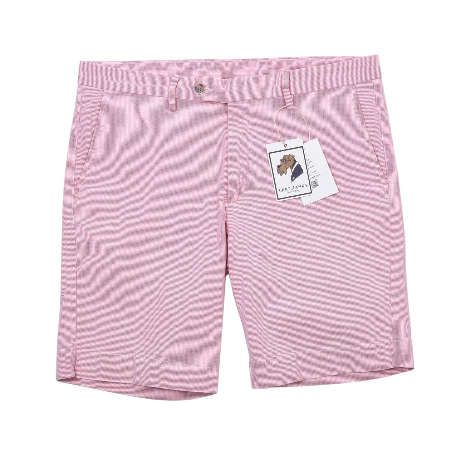 Hackett London Seersucker Shorts Size W36 Kensington Slim - Red/White