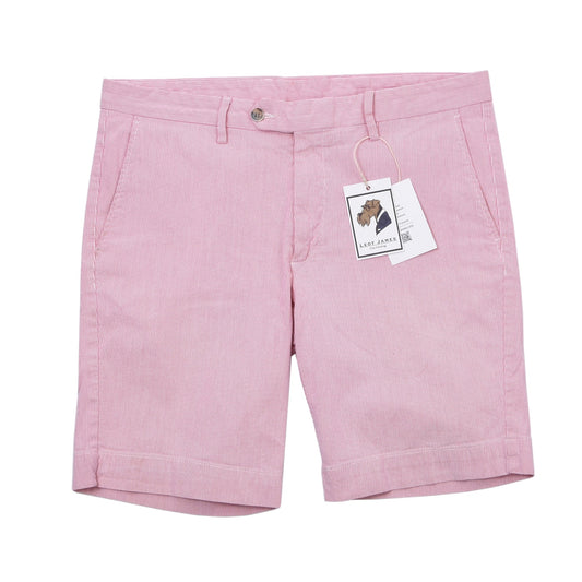 Hackett London Seersucker Shorts Size W36 Kensington Slim - Red/White