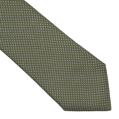 Luigi Borrelli Napoli 7 Fold Silk Tie - Green