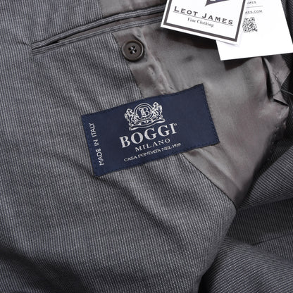 Boggi Milano x Isaia Wool Suit Size 50 Chest ca. 52.5cm - Grey Stripes