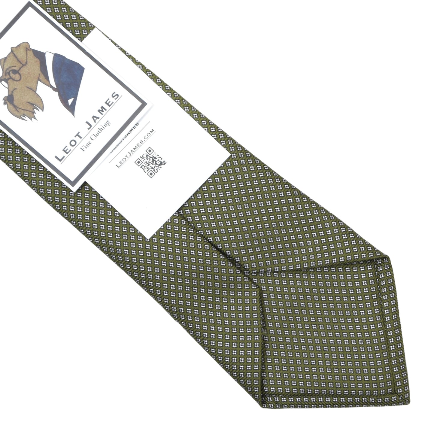Luigi Borrelli Napoli 7 Fold Silk Tie - Green