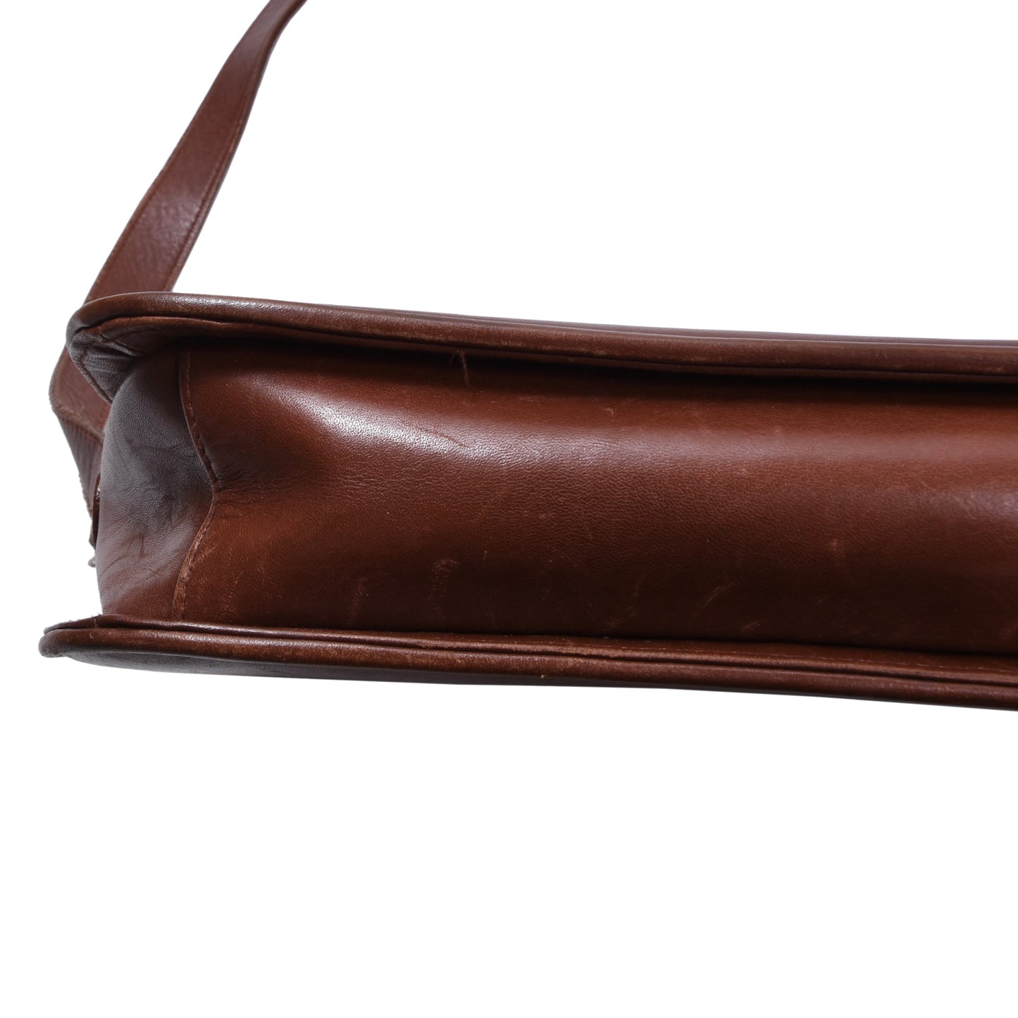 Vintage Etienne Aigner Leather Crossbody Bag ca. 28.5cm - Brown