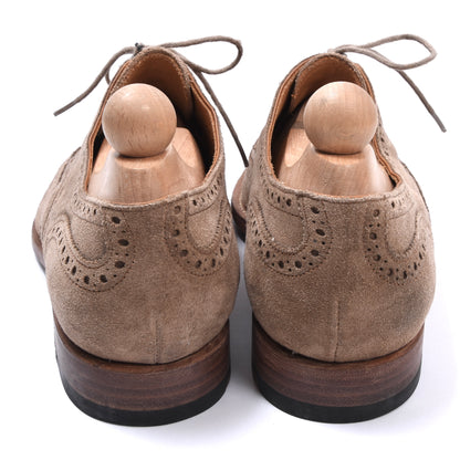 Prime Shoes Handmade Collection (Ferrara) Suede Shoes Size 8 1/2 - Beige/Tan