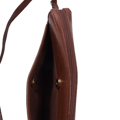 Vintage Etienne Aigner Leather Crossbody Bag ca. 28.5cm - Brown