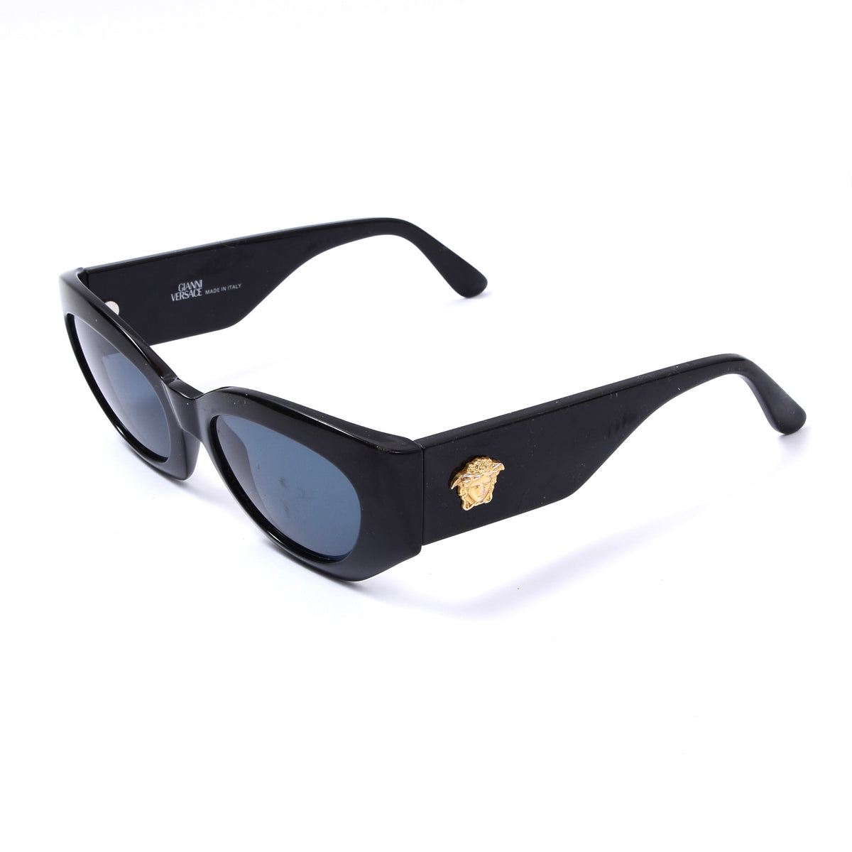 Versace Mod. 395 Col. 852 Black Frame Grey Lens Sunglasses Italy 54-17-137 Versace VE4474U M (52 - 20) with Grey lenses and Black frame  main image 3