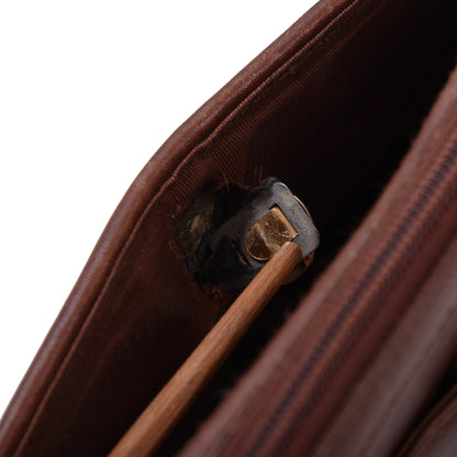 Vintage Etienne Aigner Leather Crossbody Bag ca. 28.5cm - Brown