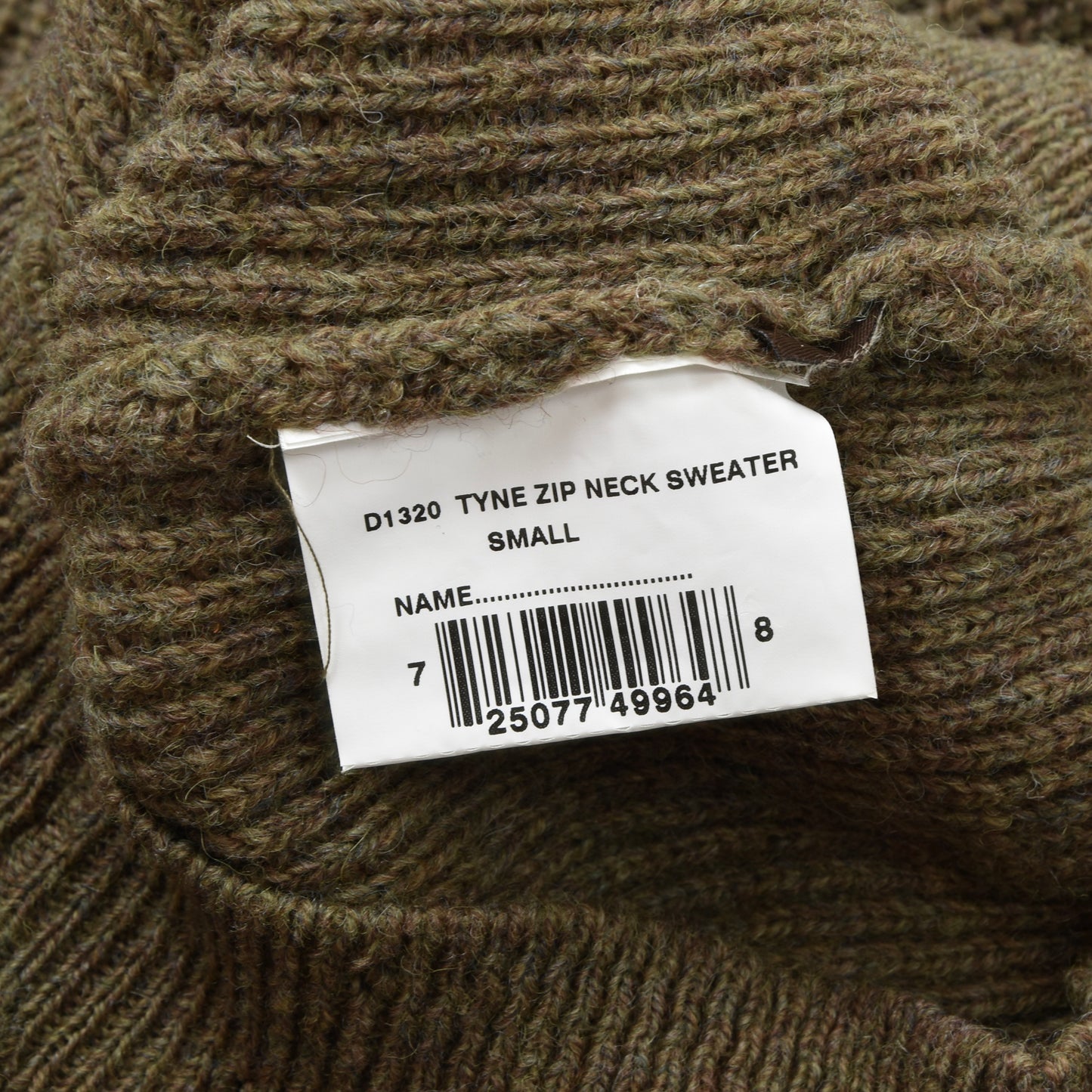 Barbour Wool Sweater D1320 Tyne Size S ca. 48cm - DEFECT