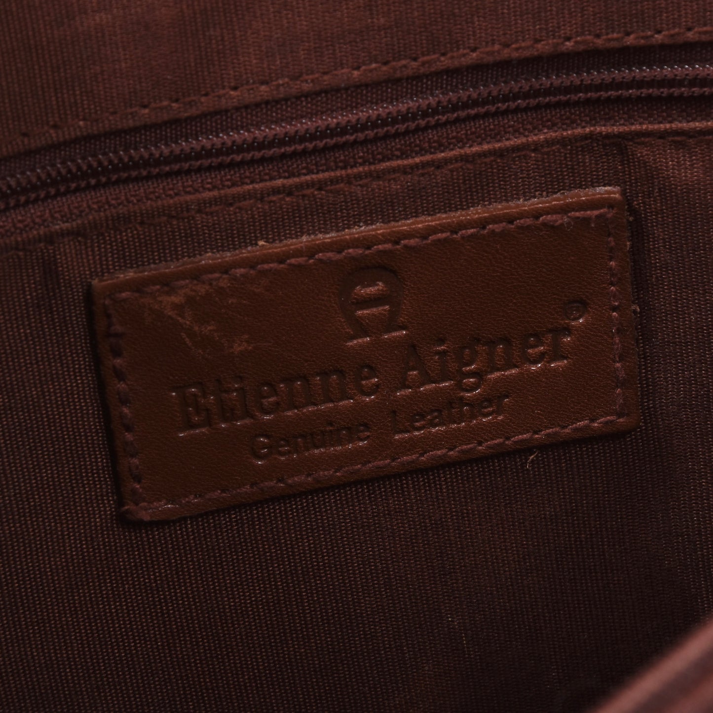 Vintage Etienne Aigner Leather Crossbody Bag ca. 28.5cm - Brown