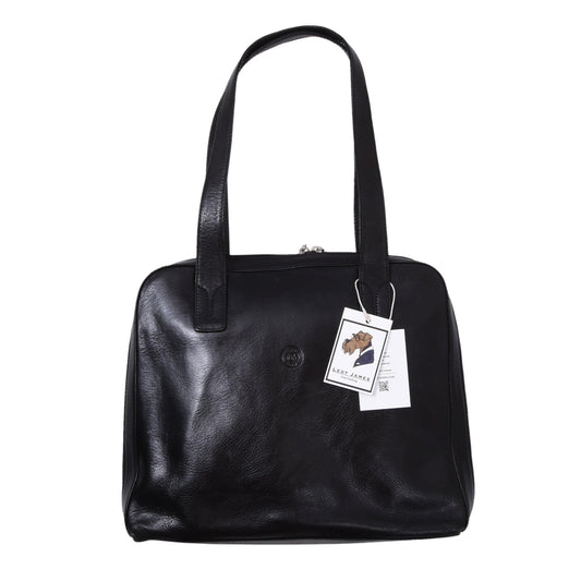 Giudi Ledertasche - Schwarz