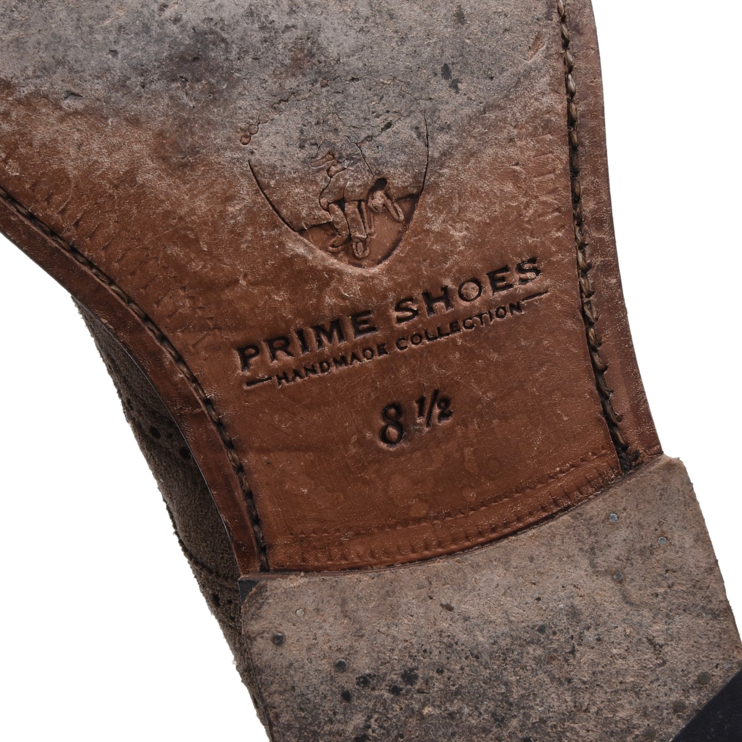 Prime Shoes Handmade Collection (Ferrara) Suede Shoes Size 8 1/2 - Beige/Tan