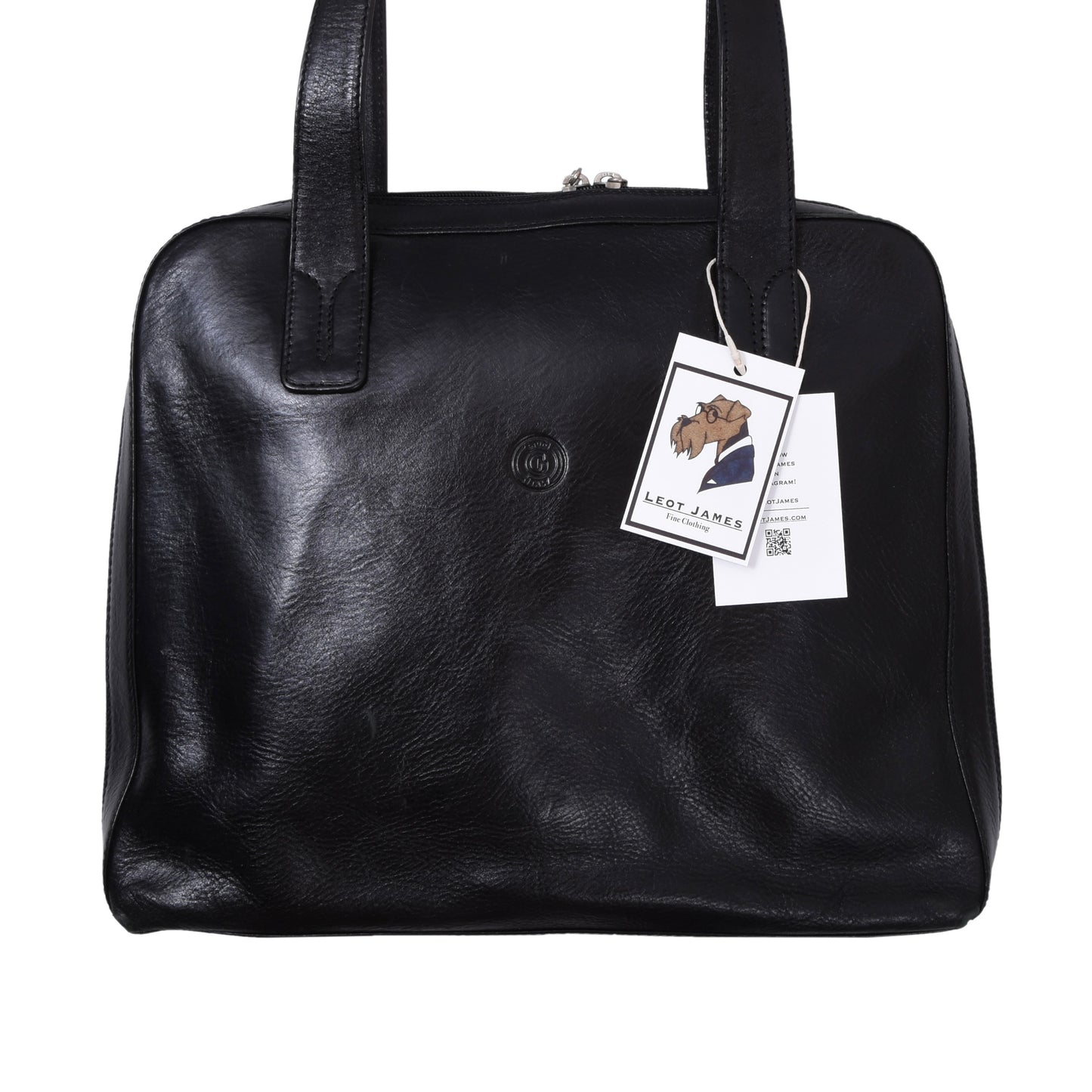 Giudi Ledertasche - Schwarz