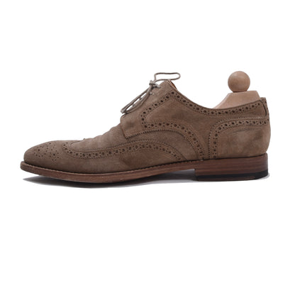 Prime Shoes Handmade Collection (Ferrara) Suede Shoes Size 8 1/2 - Beige/Tan