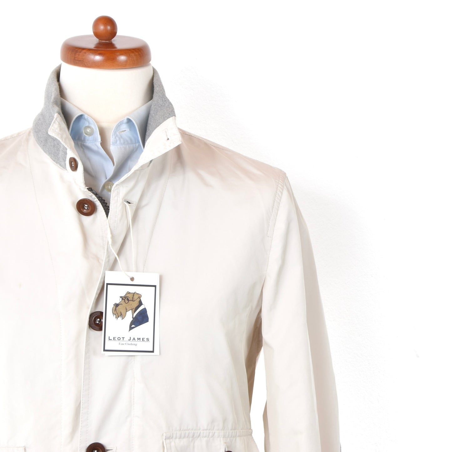 Seventy Venezia Nylon Blouson/Jacket Size L Chest ca. 55cm - White