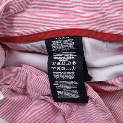 Hackett London Seersucker Shorts Size W36 Kensington Slim - Red/White