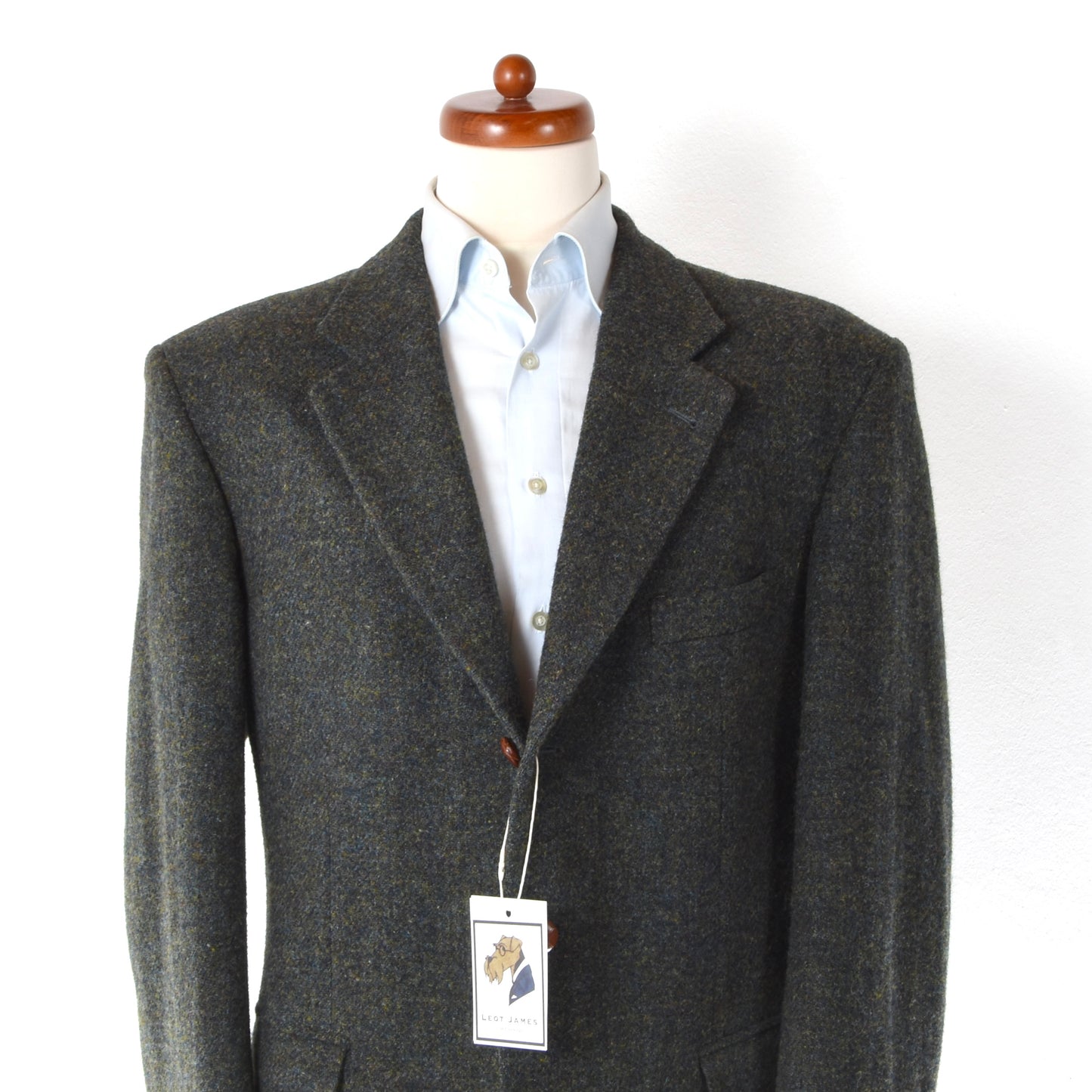 Kastell Harris Tweed Jacket Size 26 ca. 58cm - Green