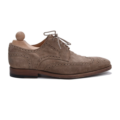 Prime Shoes Handmade Collection (Ferrara) Suede Shoes Size 8 1/2 - Beige/Tan