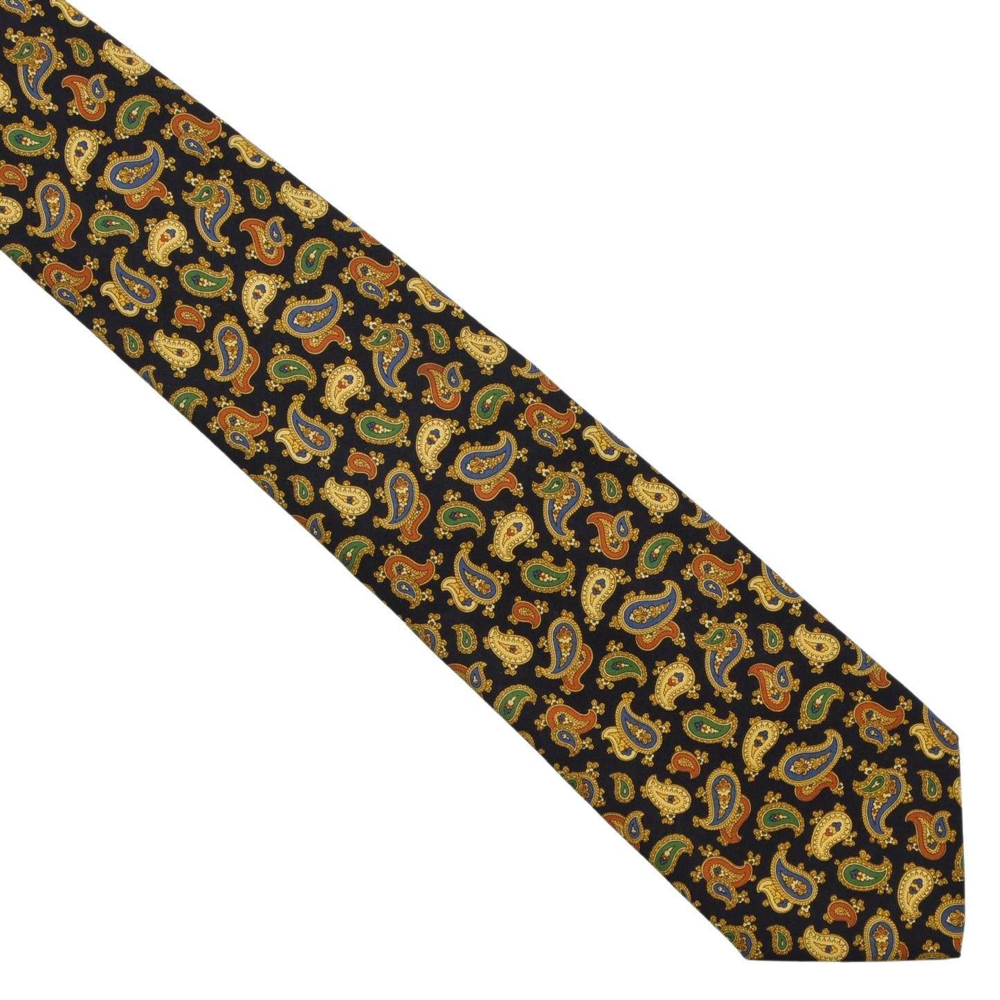 Prokop Seide ca. 145cm/9,5cm - Schwarzes Paisley