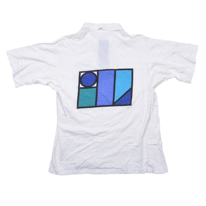 Vintage Adidas Ivan Lendl Tennis-Poloshirt, Größe D54 (ca. 52 cm), Weiß