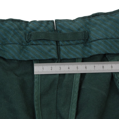 Raffaele Caruso Cotton Pants Size 56 - Bottle Green