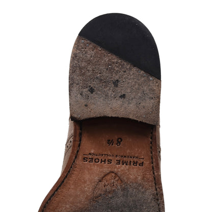 Prime Shoes Handmade Collection (Ferrara) Suede Shoes Size 8 1/2 - Beige/Tan