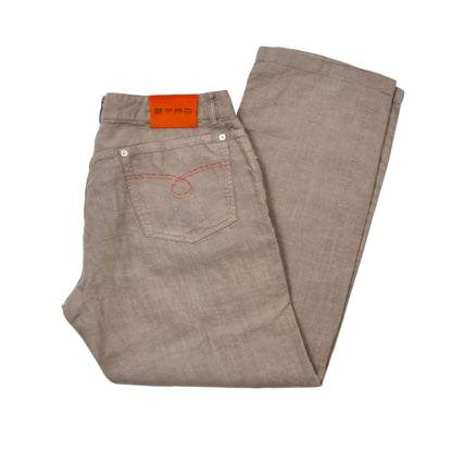 Etro Milano 100% Linen 5 Pocket Pants Size 38 - Taupe