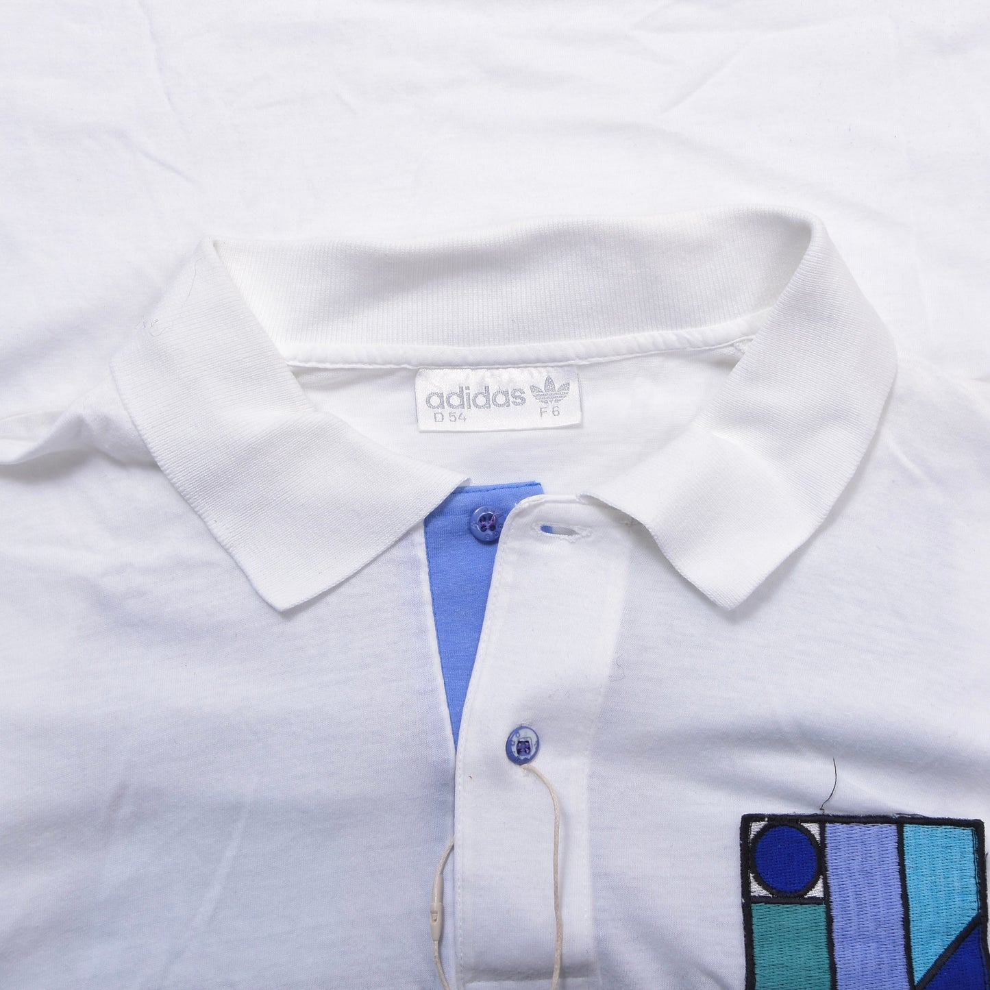 Vintage Adidas Ivan Lendl Tennis-Poloshirt, Größe D54 (ca. 52 cm), Weiß