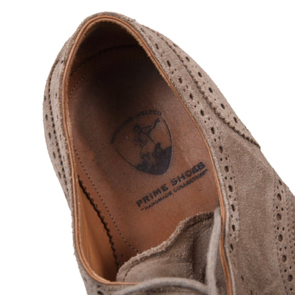 Prime Shoes Handmade Collection (Ferrara) Suede Shoes Size 8 1/2 - Beige/Tan