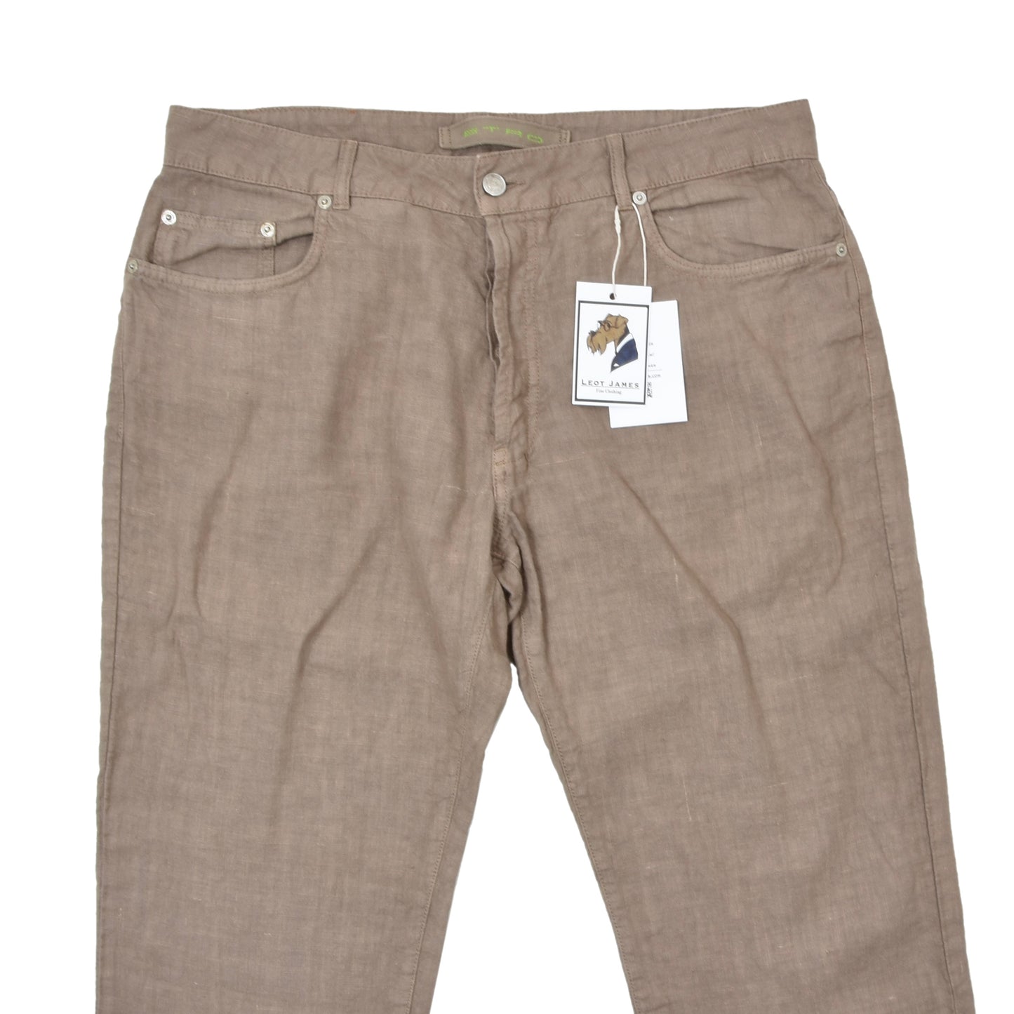 Etro Milano 100% Linen 5 Pocket Pants Size 38 - Taupe