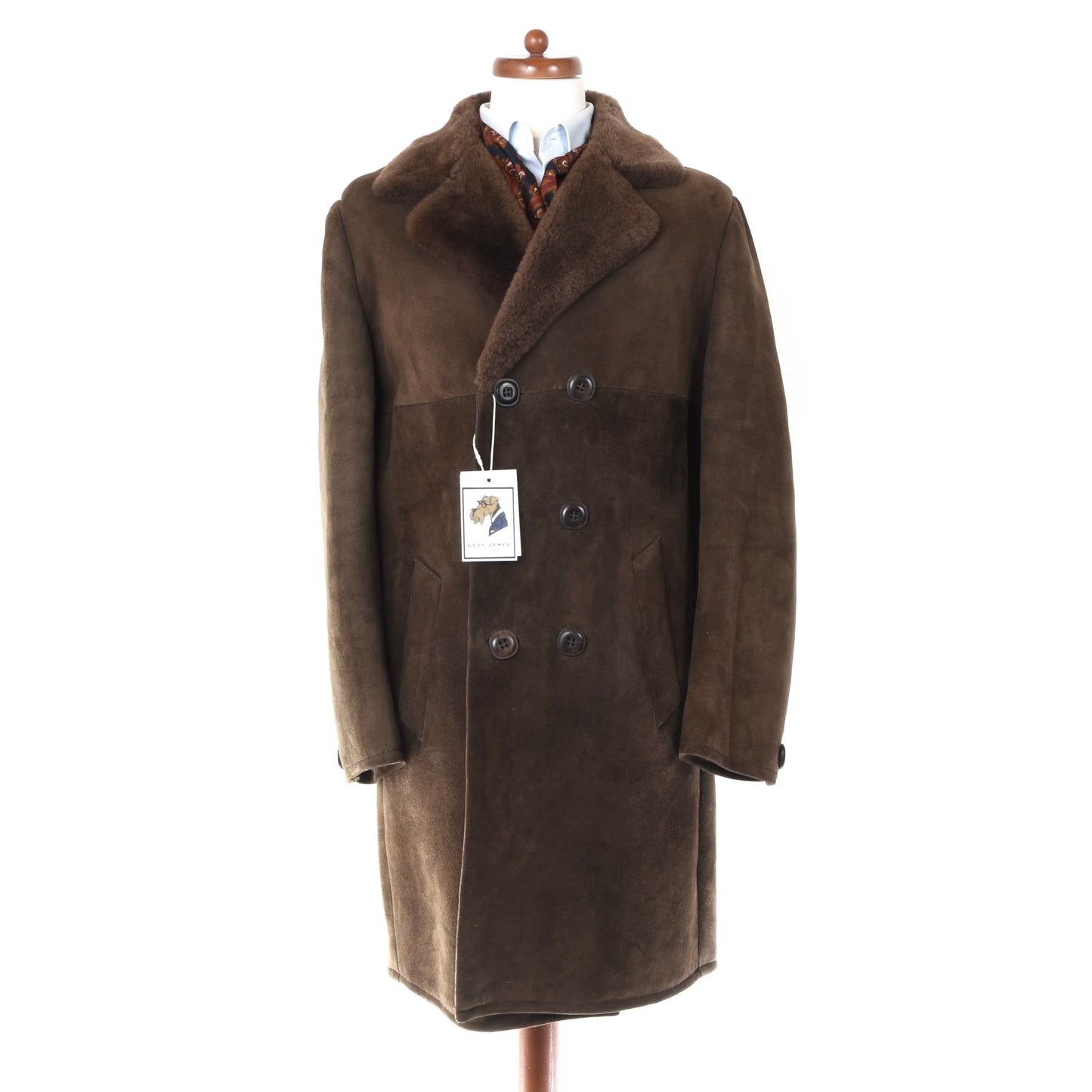 Classic Shearling Coat ca. 54.5cm  - Brown