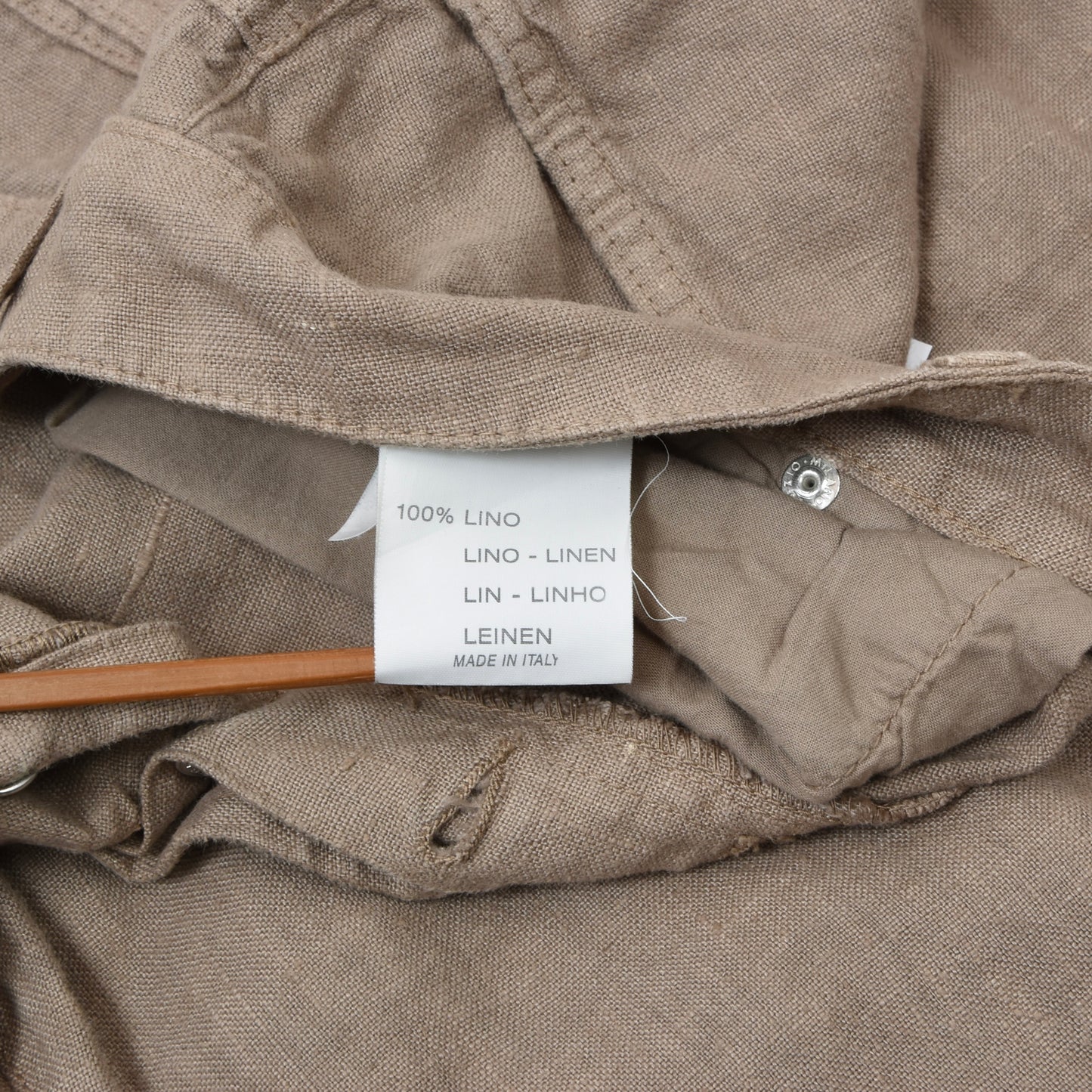 Etro Milano 100% Linen 5 Pocket Pants Size 38 - Taupe