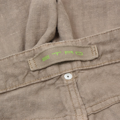 Etro Milano 100% Linen 5 Pocket Pants Size 38 - Taupe