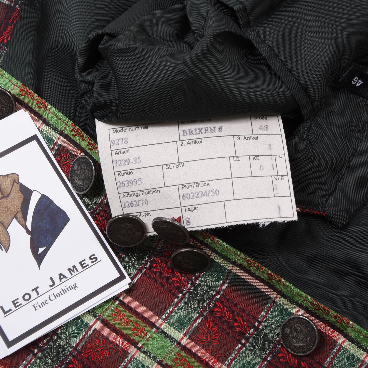 Allwerk Silk Blend Vest/Trachtengilet Size 46 ca. 51.5cm